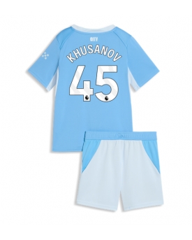 Billige Fotballdrakt Manchester City Abdukodir Khusanov #45 Replika Hjemmedraktsett Barn 2026-27 Kortermet (med bukser)